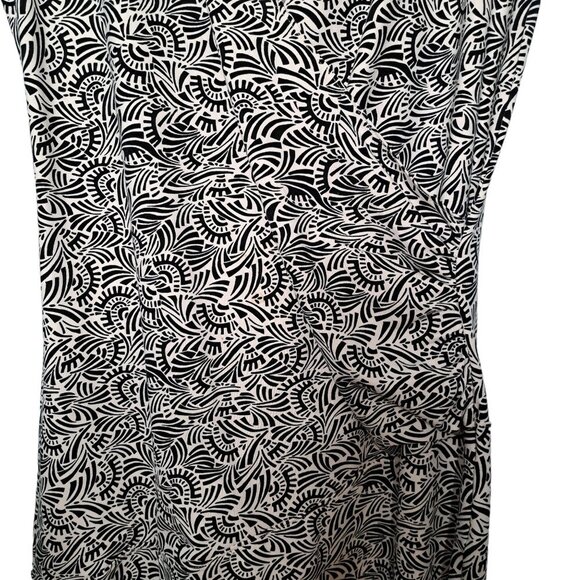 Athleta Black & White Women's Faux Wrap Dress Size Medium - Picture 4 of 8